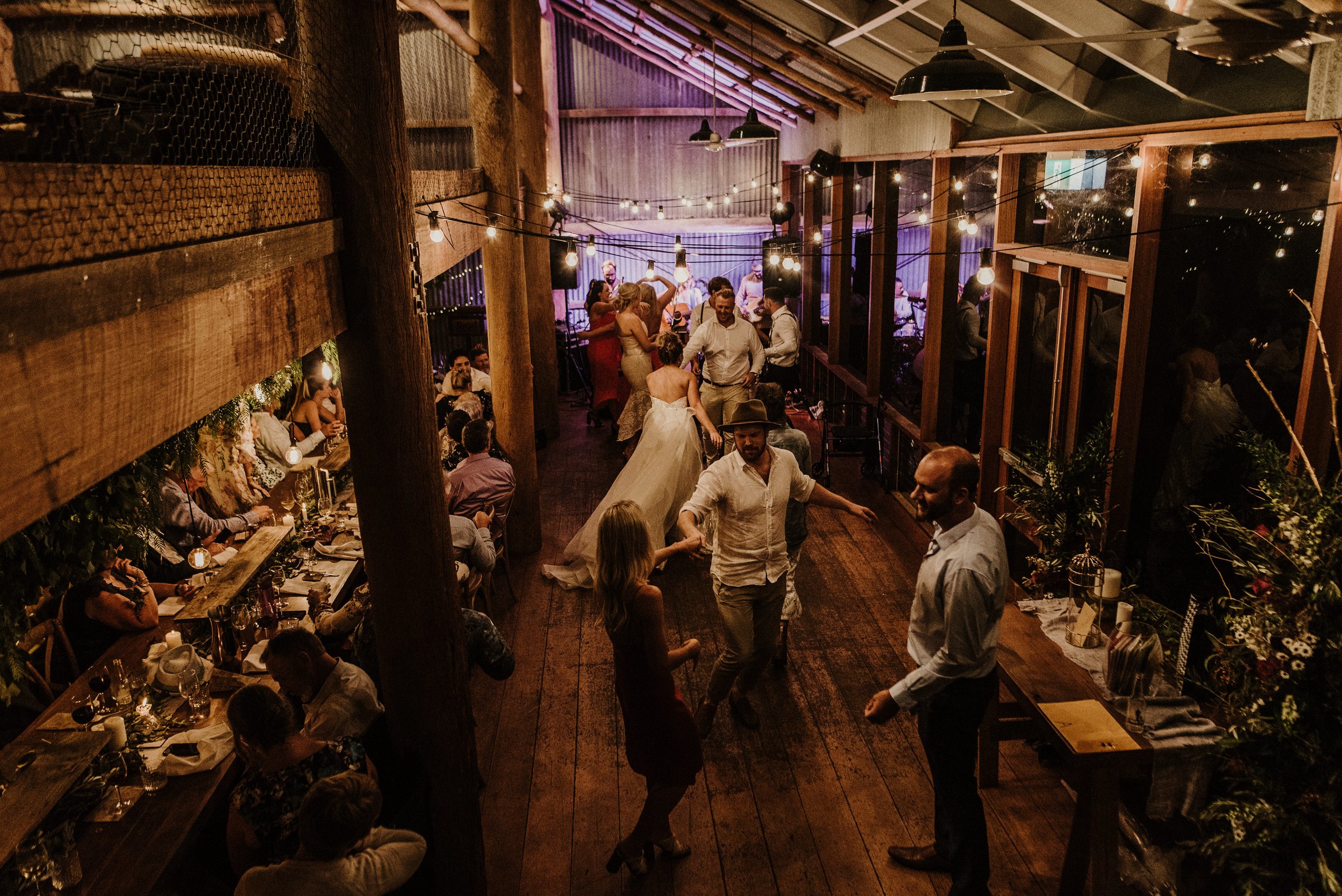 HOT DAMN! playing to a dance floor at Tocal Homestead